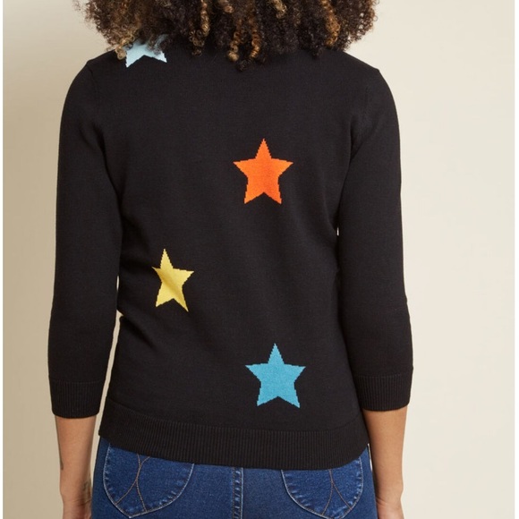 ModCloth Black Star Sweater NWT - Picture 3 of 6
